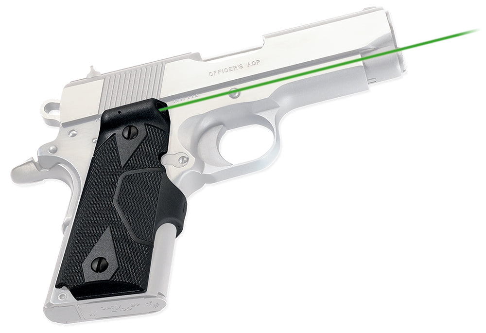 Crimson Trace 0141101 Green Laser Lasergrips Compatible with 1911 Compact/Ultra Pistols, Black Polymer
