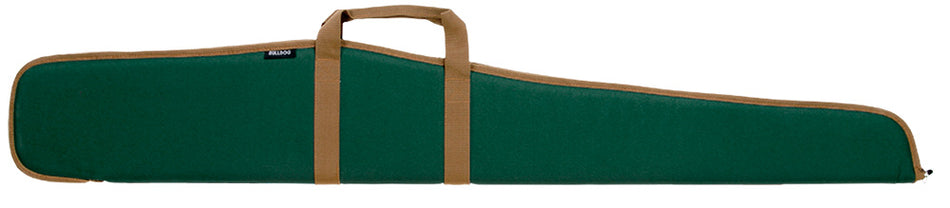 Bulldog BD111 Pit Bull Shotgun Case Green/Camel 52" Water-Resistant Nylon with Zipper Pull