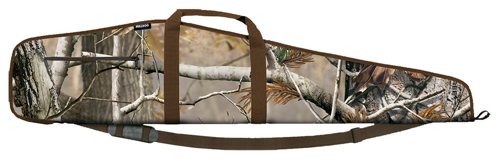 Bulldog BD244 Extreme Scoped Rifle Case Realtree AP 48" Water-Resistant Nylon with 2.25" Padding and Brown Trim