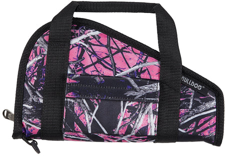 Bulldog BD600MDG Muddy Girl Camo Pistol Rug Small Black Nylon Holds One Handgun with 1.75" Padding