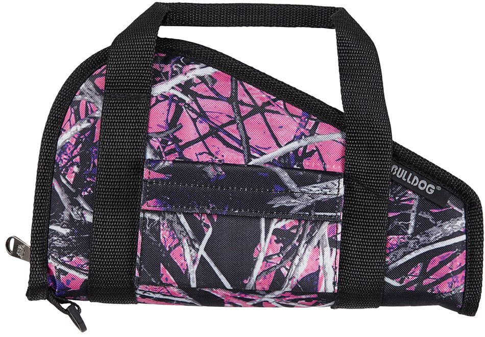 Bulldog BD600MDG Muddy Girl Camo Pistol Rug Small Black Nylon Holds One Handgun with 1.75" Padding