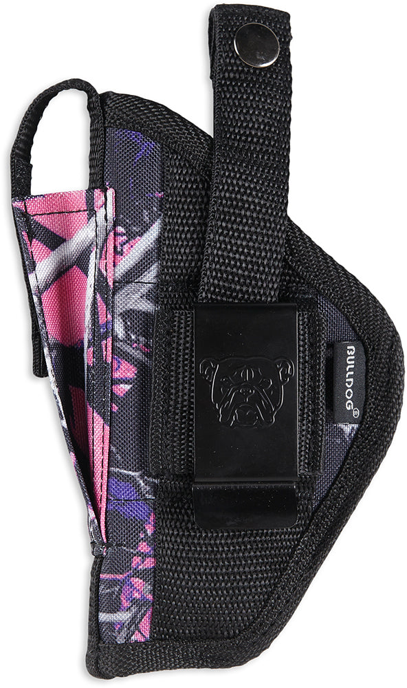 Bulldog FSN24MDG Extreme Muddy Girl Camo Nylon OWB Belt Loop/Clip Holster Small Frame Revolvers 2-2.50" Barrel Ambidextrous