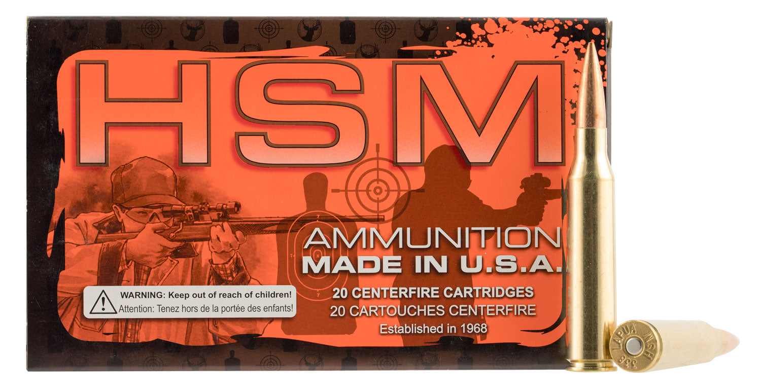 HSM Match .338 Lapua Magnum 300 grain Sierra MatchKing Boat Tail Hollow Point ammunition