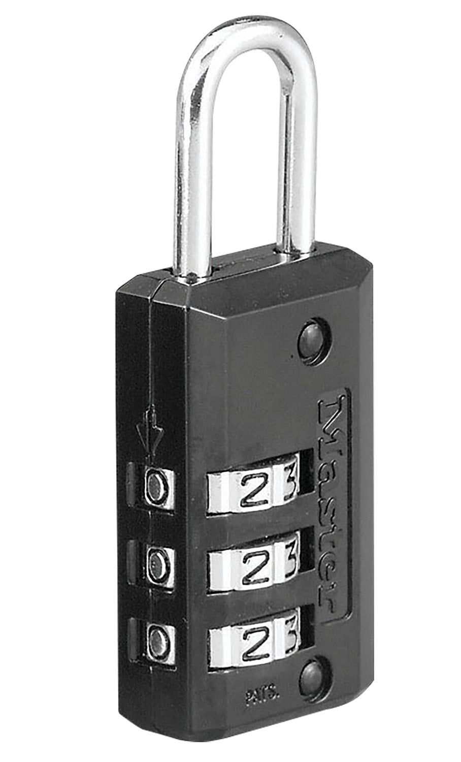Master Lock 646D Combination Padlock Resettable Black Steel 13/16" Wide