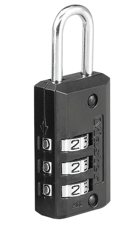 Master Lock 646D Combination Padlock Resettable Black Steel 13/16" Wide