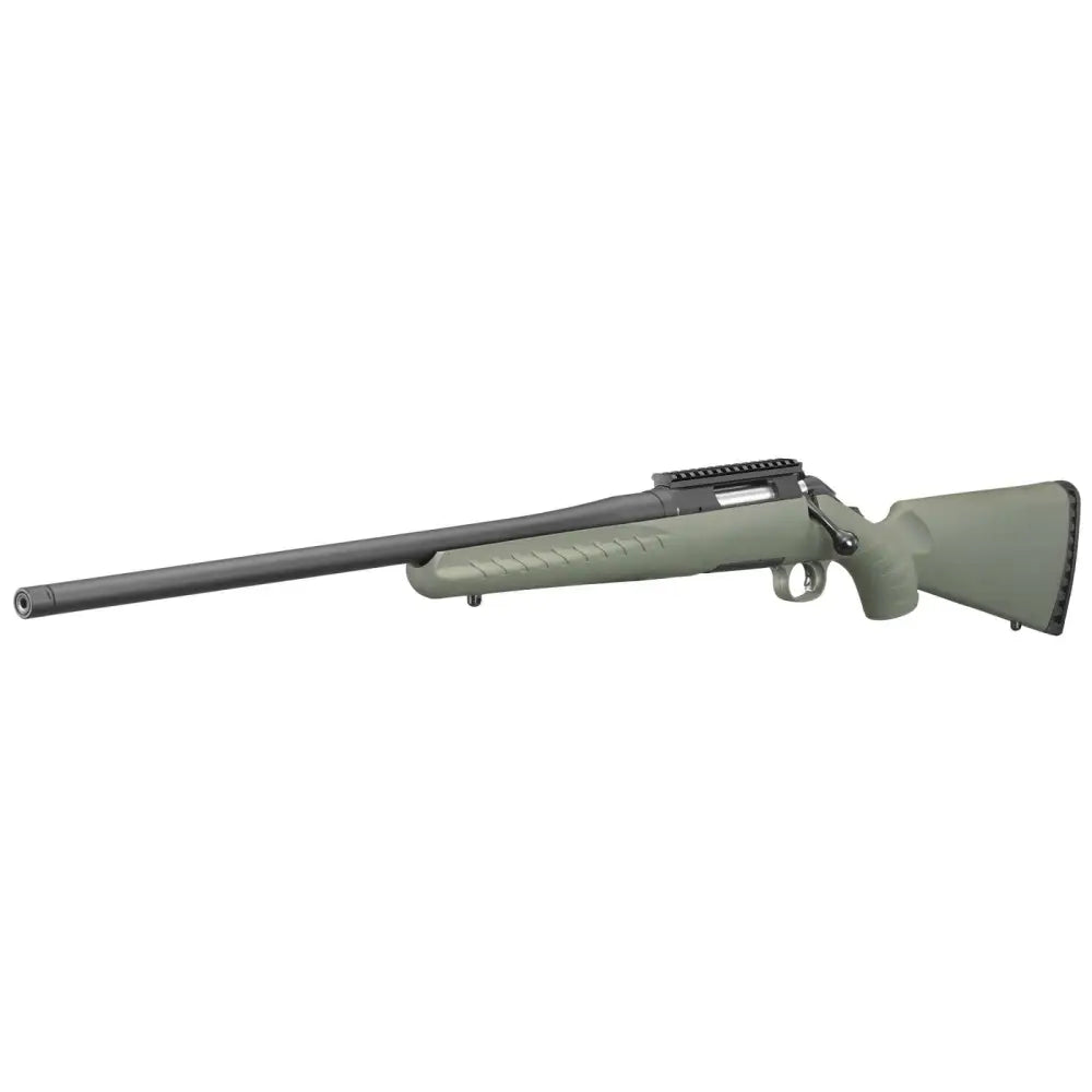dRUGER AMERICAN PREDATOR LH 7MM-08 REM 22" MT BLK THRDED BBL, MOSS GRN STOCK, 4RD DETACH MAG
