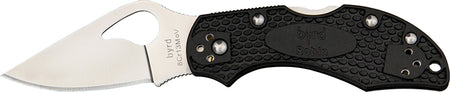 Spyderco Byrd Robin 2 Folding Pocket Knife BY10PBK2 2.43" Plain Drop Point 8Cr13MoV Blade Black FRN Handle
