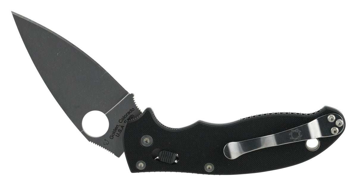Spyderco Manix 2 Folding Pocket Knife C101GP2 3.37" Plain CPM S30V Blade Black G10 Handle Ball Bearing Lock