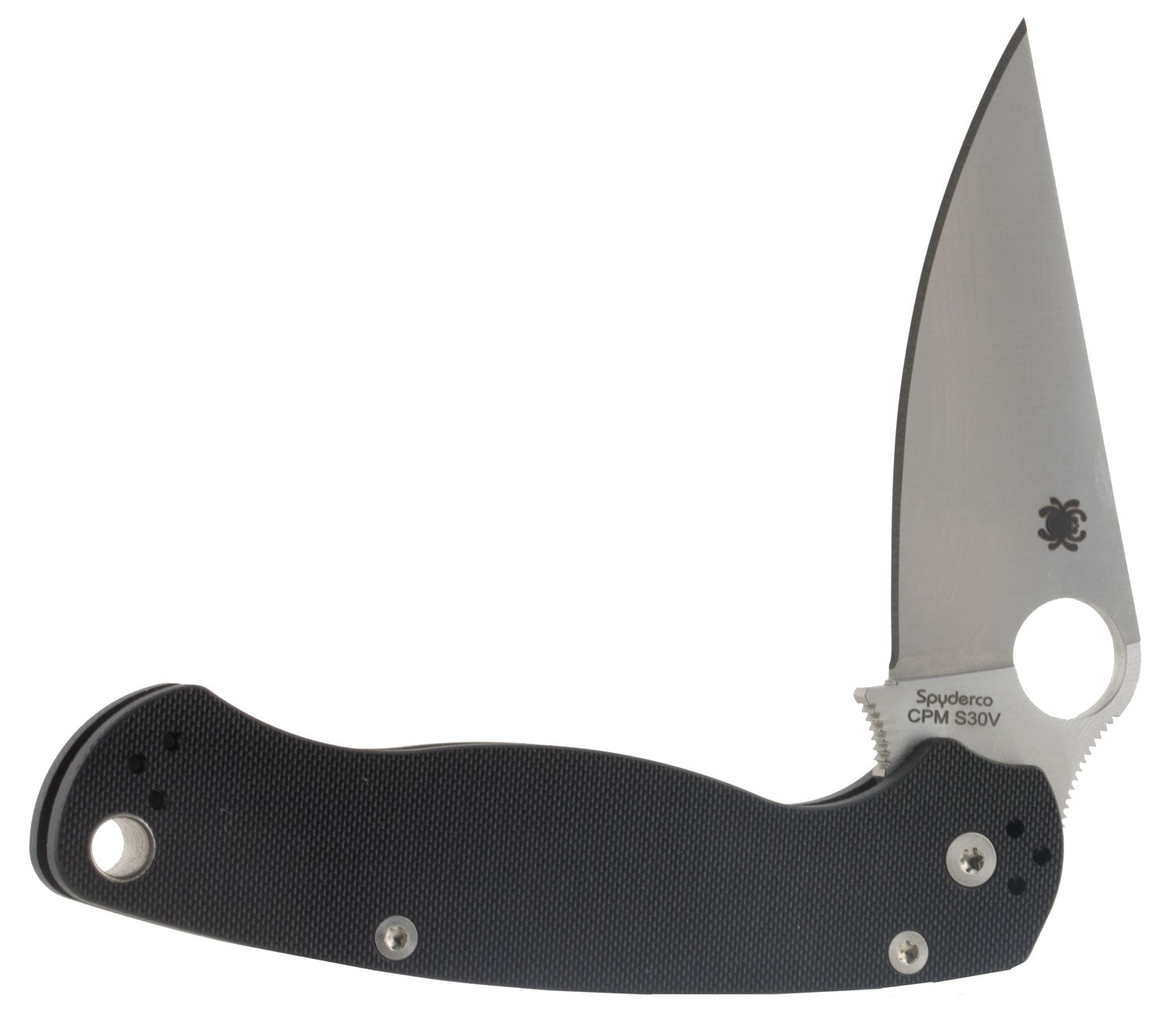 Spyderco Para Military 2 Folding Knife C81GP2 3.42" Plain CPM S45VN Blade Black G10 Handle Compression Lock