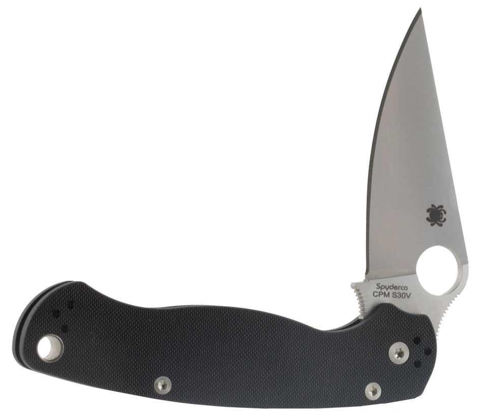 Spyderco Para Military 2 Folding Knife C81GP2 3.42" Plain CPM S45VN Blade Black G10 Handle Compression Lock