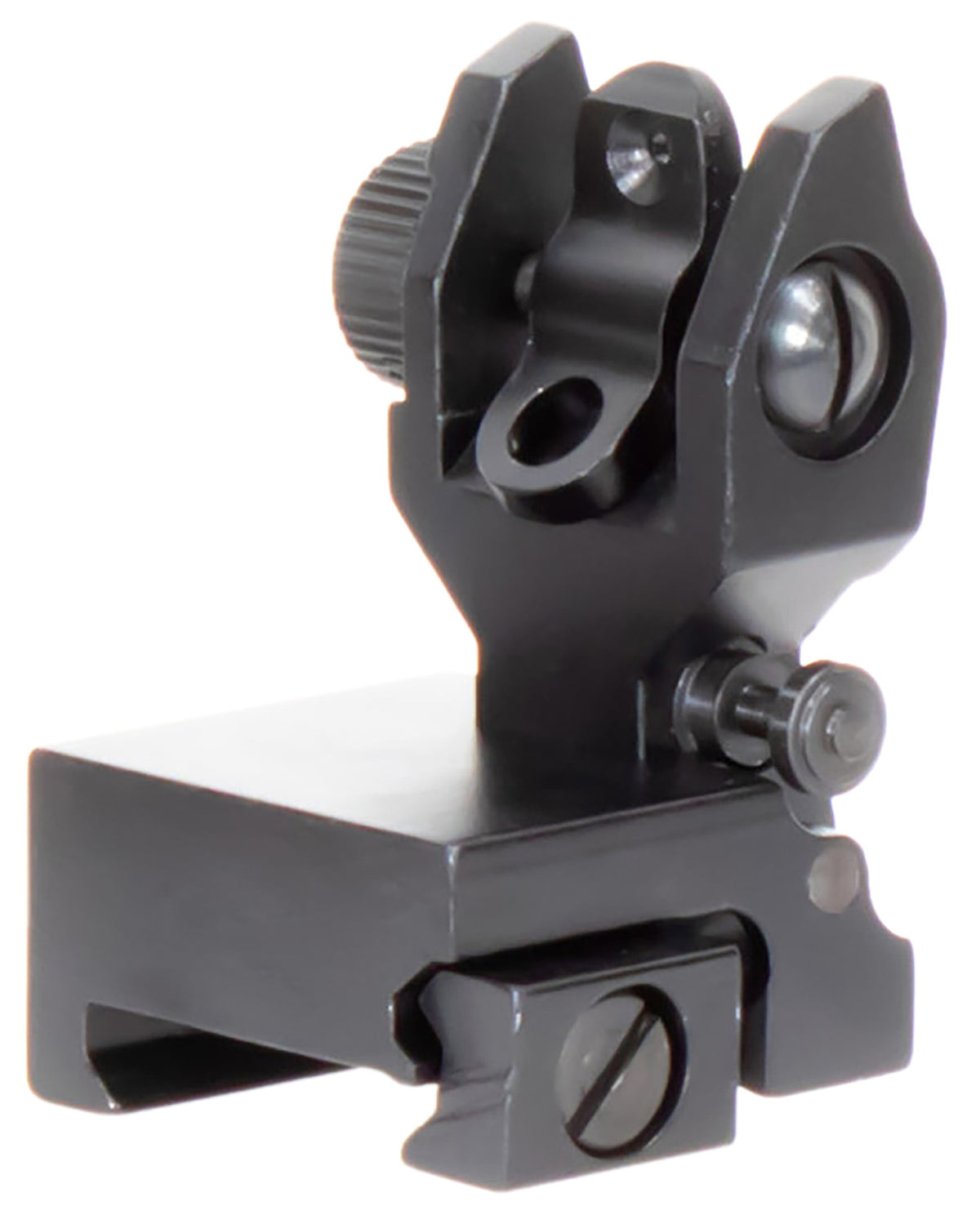 Aim Sports MT201 Black Anodized AR-15 Low Profile Rear Flip-Up Sight Dual Aperture