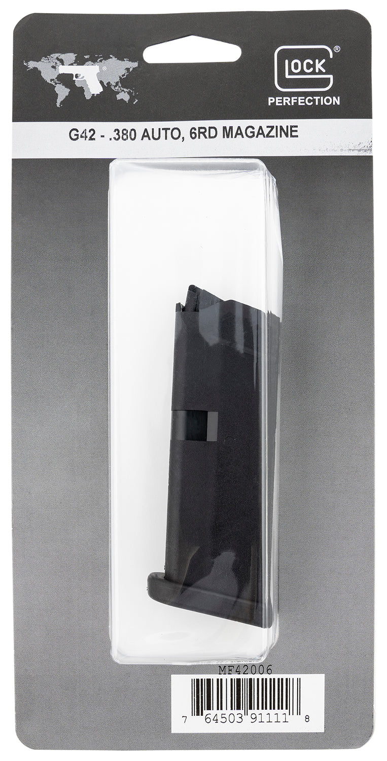 Glock G42 Black Polymer 6rd .380 ACP Magazine MF42006