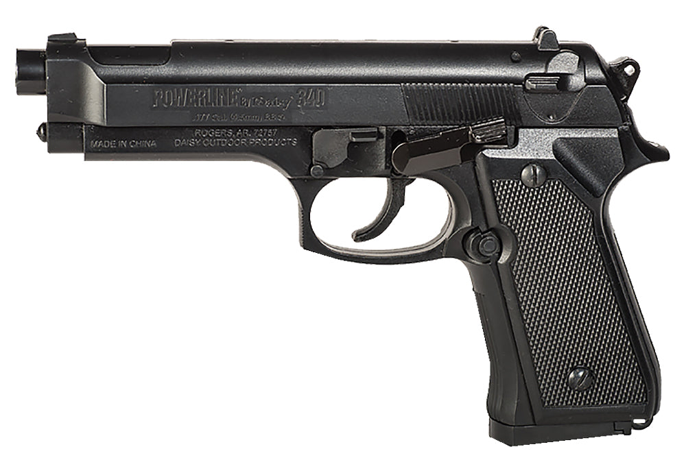 Daisy Powerline 340 .177 BB Spring Air Pistol 13rd Checkered Black Polymer Grips