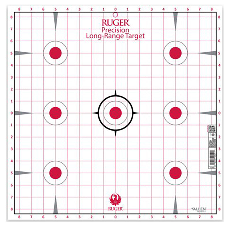 Allen Company Ruger Precision 7-Spot Sight-In Paper Targets 20pk 17x17