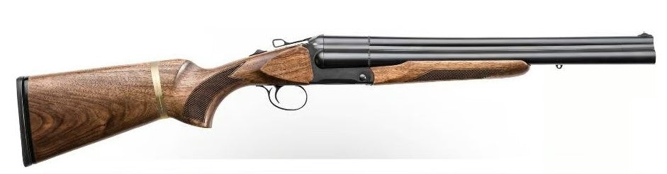 Charles Daly 930108 Triple Threat Full Size 12 Gauge Break Open 3" 3+1 18.50" Blued Triple Barrel, Black Steel Receiver, Checkered Oiled Walnut Stock, Right Hand