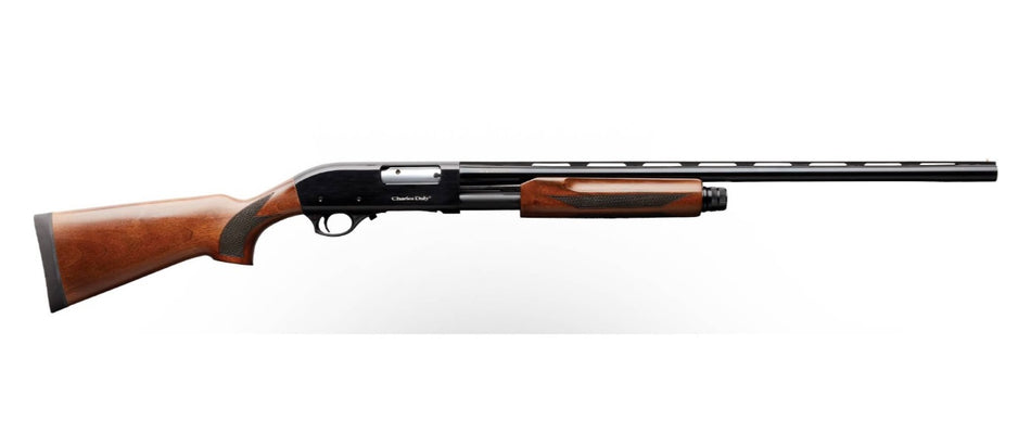 Charles Daly 930416 301 Field Compact 410 Gauge Pump 4+1 22" Vent Rib Barrel, Black Anodized Aluminum Grooved Receiver, Fixed Walnut Stock