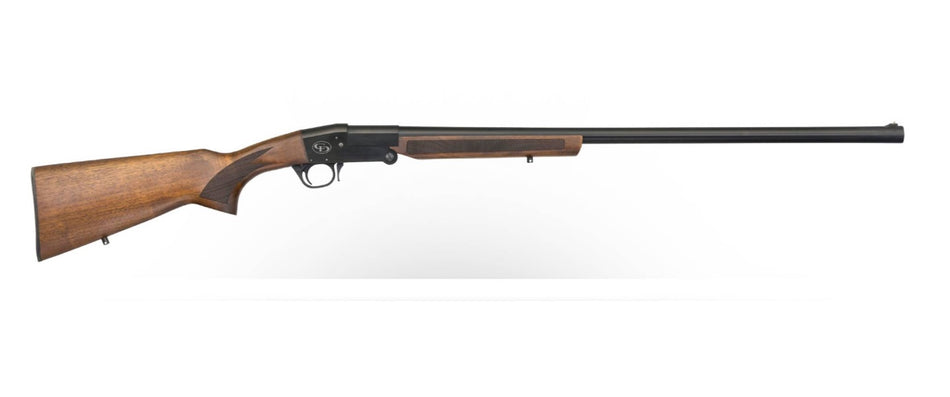 Charles Daly 930235 101 Full Size 20 Gauge Break Open 3" 1rd 26" Black Steel Single Shot Barrel & Receiver, Fixed Walnut Stock, Beretta Benelli Mobil Choke Tubes