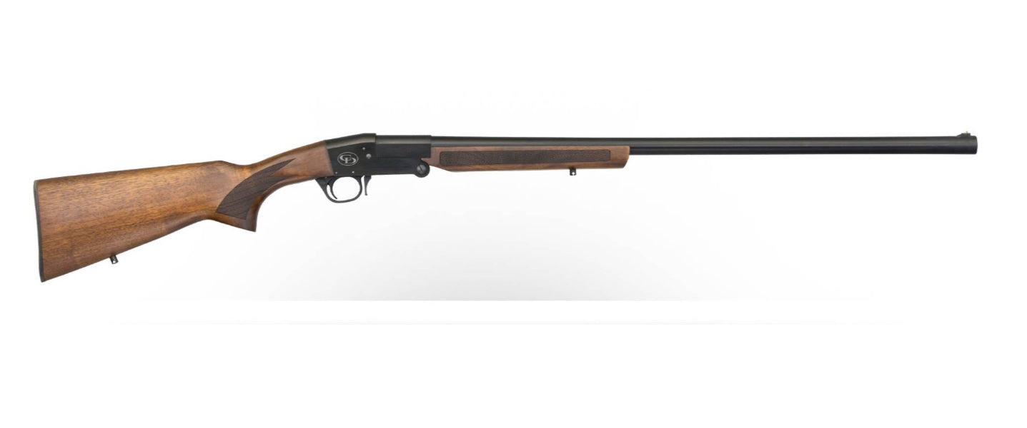 Charles Daly 930236 101 Full Size 410 Bore Break Open 3" 1rd 26" Black Steel Single Shot Barrel & Receiver, Fixed Walnut Stock, Beretta/Benelli Mobil Choke System
