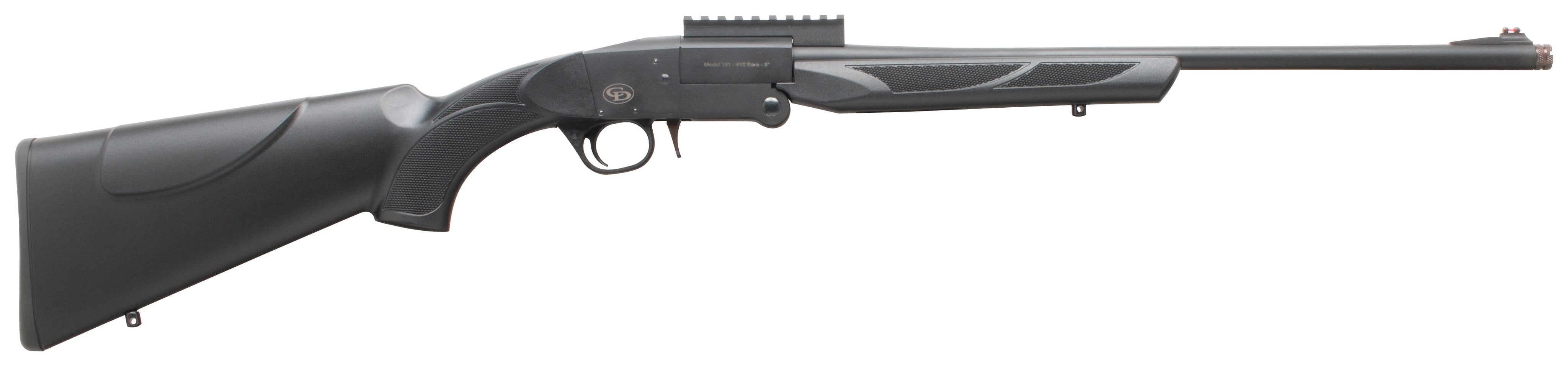 Charles Daly 930282 101 Turkey Full Size 410 Bore Break Open 3" 1rd 20" Black Steel Single Shot Barrel & Receiver w/Picatinny Rail, Fixed Black Synthetic Stock, Beretta/Benelli Mobil Choke System