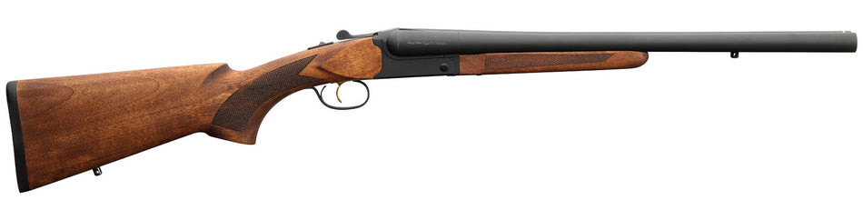 Charles Daly 930360 500 Field 12 Gauge Break Open 3" 2 20" Black Side By Side Barrel, Black Steel Receiver, Fixed Walnut Stock