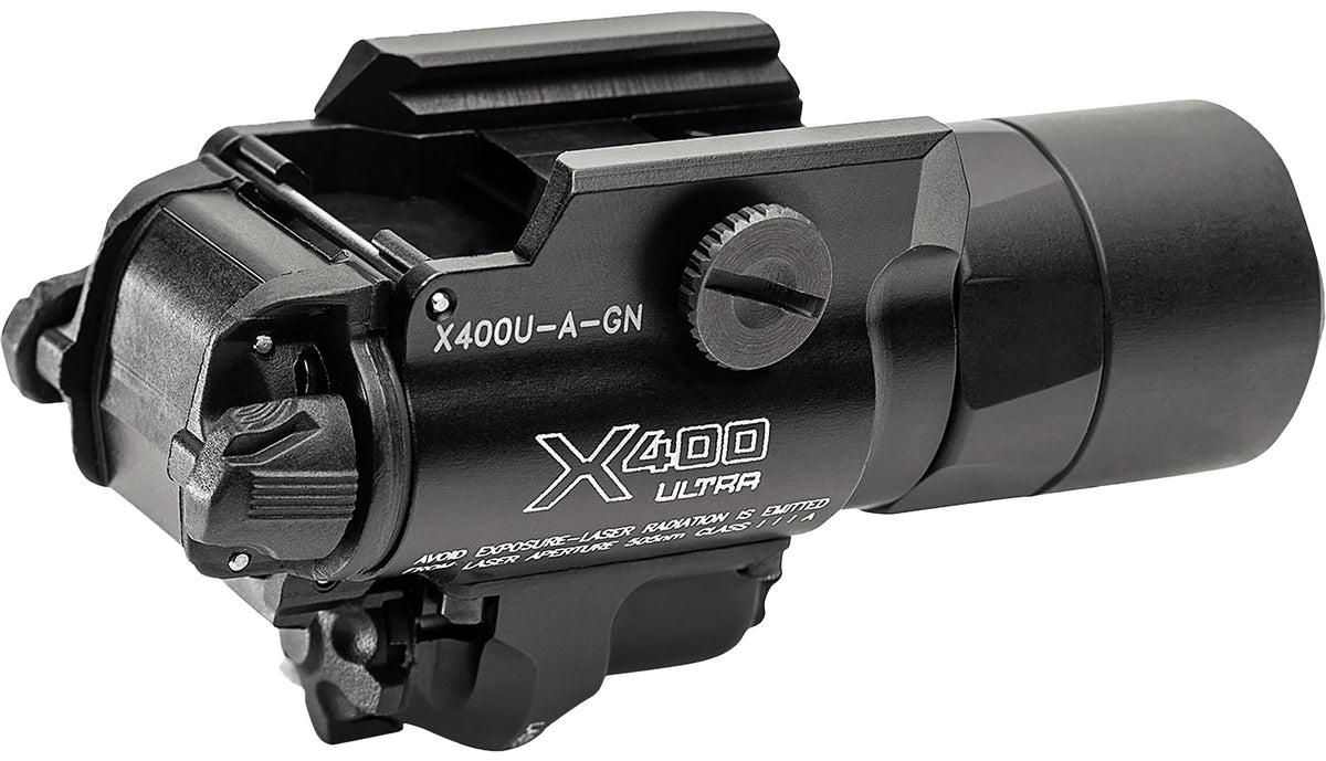 SureFire X400UAGN Ultra Black Rail Pistol Light 1,000 Lumens White LED Green Laser
