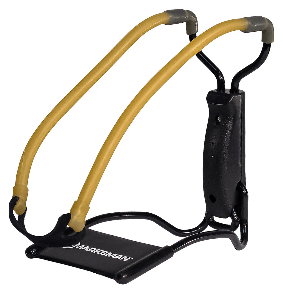 Marksman 3040 Compact Folding Slingshot Yellow Thrust Band Black Handle
