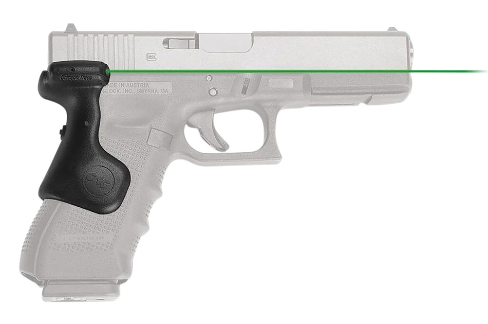 Crimson Trace Lasergrips Glock Gen3/4/5 Full-Size Green Laser, Rear Activation, Black Polymer