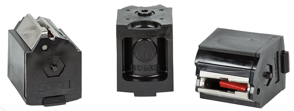 Ruger 90451 BX-1 3-Pack 10-Round .22LR Black Rotary Magazines for 10/22/SR/Charger