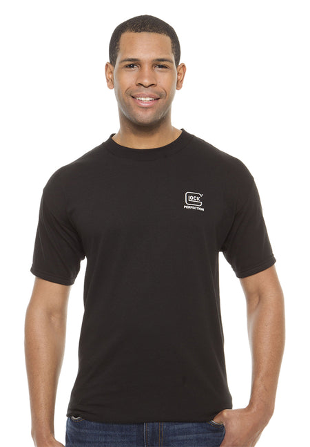 Glock AA11004 Perfection Pre-Shrunk Black Cotton Tee Short Sleeve Medium