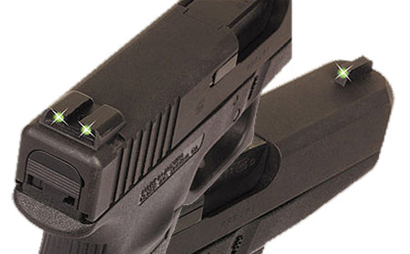 TruGlo TG231R2 Green Tritium Pistol Night Sight Front Post & Rear Dovetail Mount