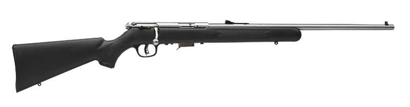 Savage Arms 91700 93 FSS Full Size 22 WMR 5+1 21" Matte Sporter Barrel, Matte Drilled & Tapped Stainless Steel Receiver, Matte Black Fixed Synthetic Stock, Right Hand