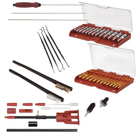 Tipton Ultra Rifle Cleaning Kit Stainless Rod Jags Brushes Bore Guide Plastic Case