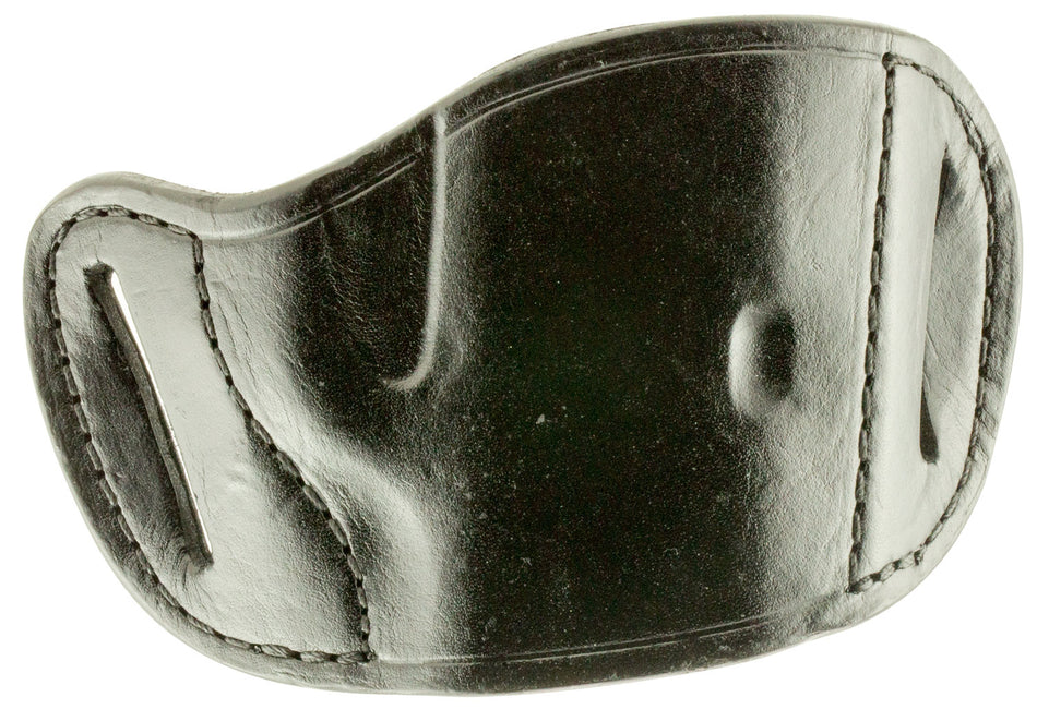 Bulldog MLBM Molded Black Leather OWB Belt Slide Holster for Medium-Sized Semi-Automatic Pistols Right-Hand Draw