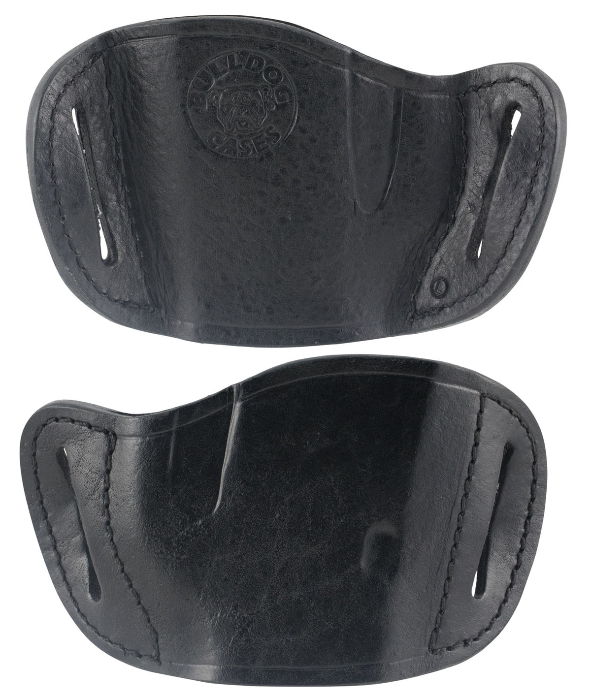 Bulldog MLBL Molded Black Leather OWB Belt Slide Holster for Full-Size Semi-Automatic Pistols Right-Hand Draw