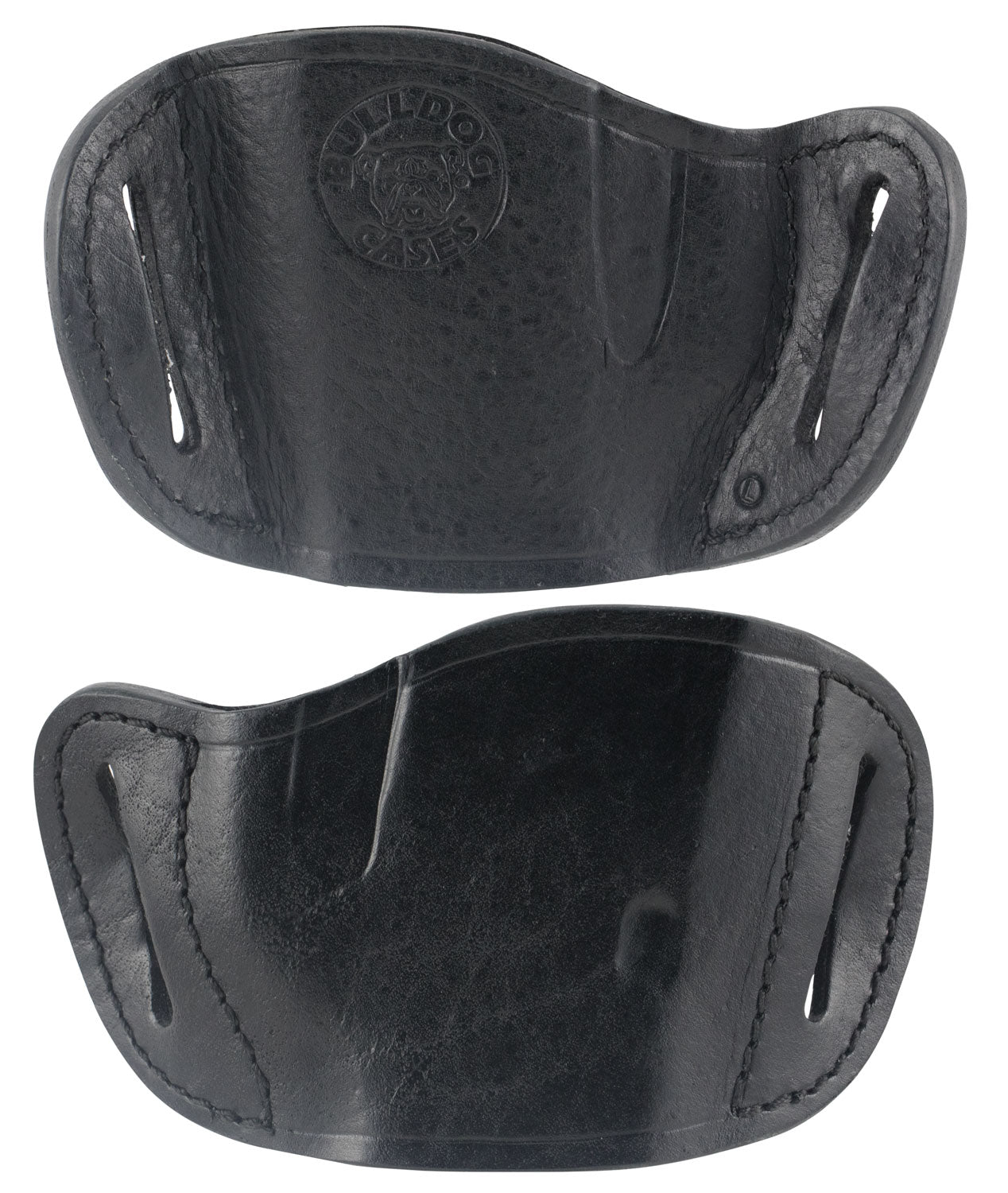 Bulldog MLBL Molded Black Leather OWB Belt Slide Holster for Full-Size Semi-Automatic Pistols Right-Hand Draw