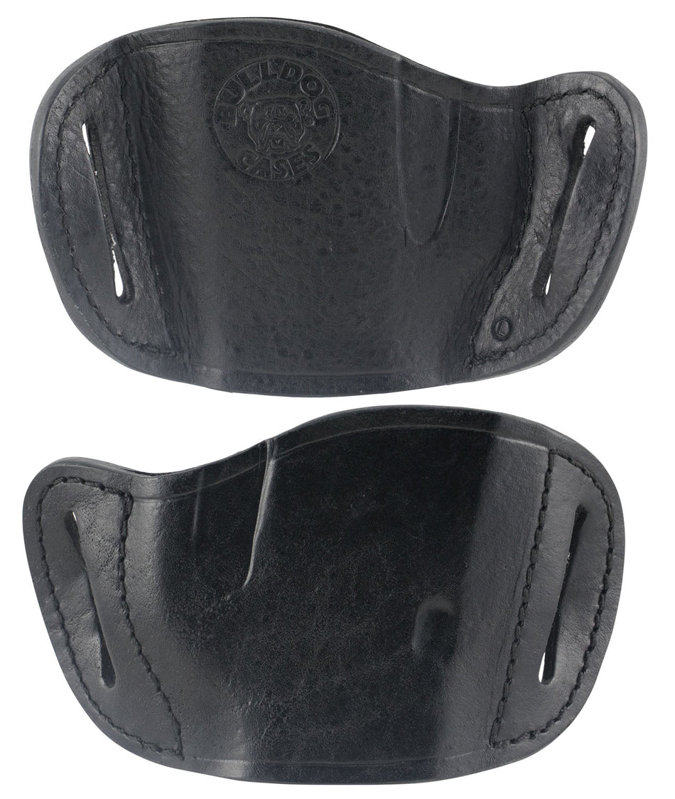 Bulldog MLBL Molded Black Leather OWB Belt Slide Holster for Full-Size Semi-Automatic Pistols Right-Hand Draw