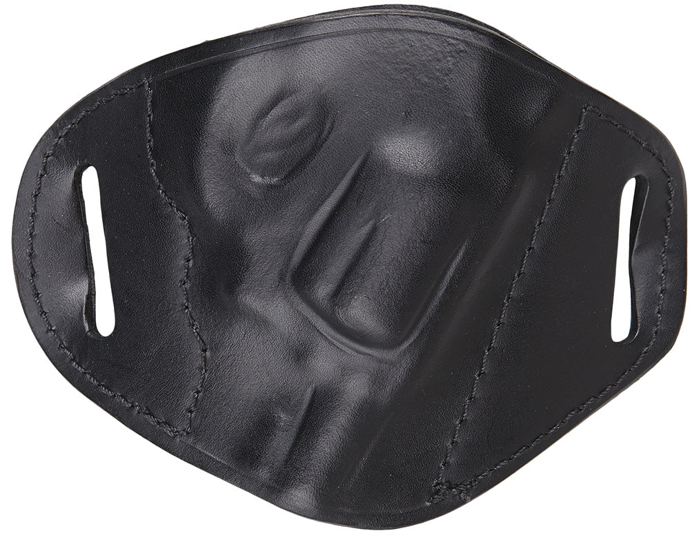 Bulldog MLBRS Molded Black Leather OWB Belt Slide Holster for S&W J Frame Style Small Revolvers 2-4" Barrel Right-Hand Draw