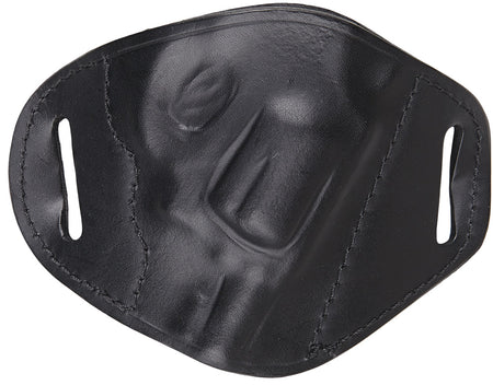 Bulldog MLBRS Molded Black Leather OWB Belt Slide Holster for S&W J Frame Style Small Revolvers 2-4" Barrel Right-Hand Draw