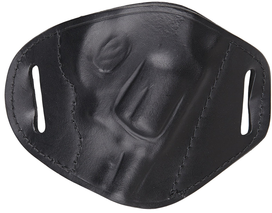 Bulldog MLBRS Molded Black Leather OWB Belt Slide Holster for S&W J Frame Style Small Revolvers 2-4" Barrel Right-Hand Draw