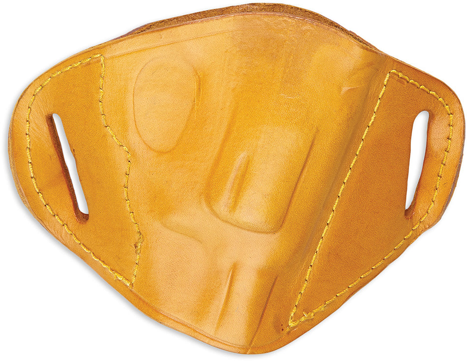 Bulldog MLTRS Molded Tan Leather OWB Belt Slide Holster for S&W J Frame Style Small Revolvers 2-4" Barrel Right-Hand Draw