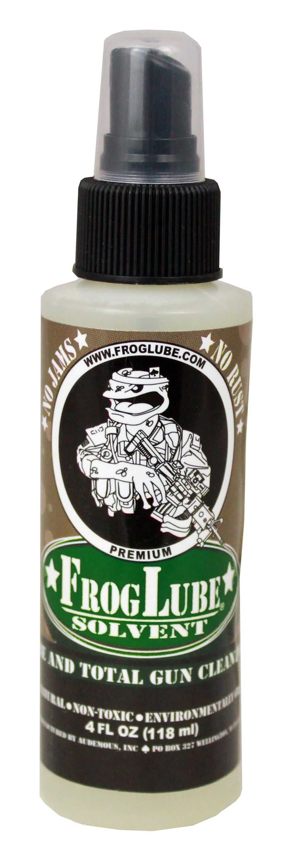 FrogLube Solvent Spray 4 oz - Environmentally Safe Firearm Carbon Cleaner