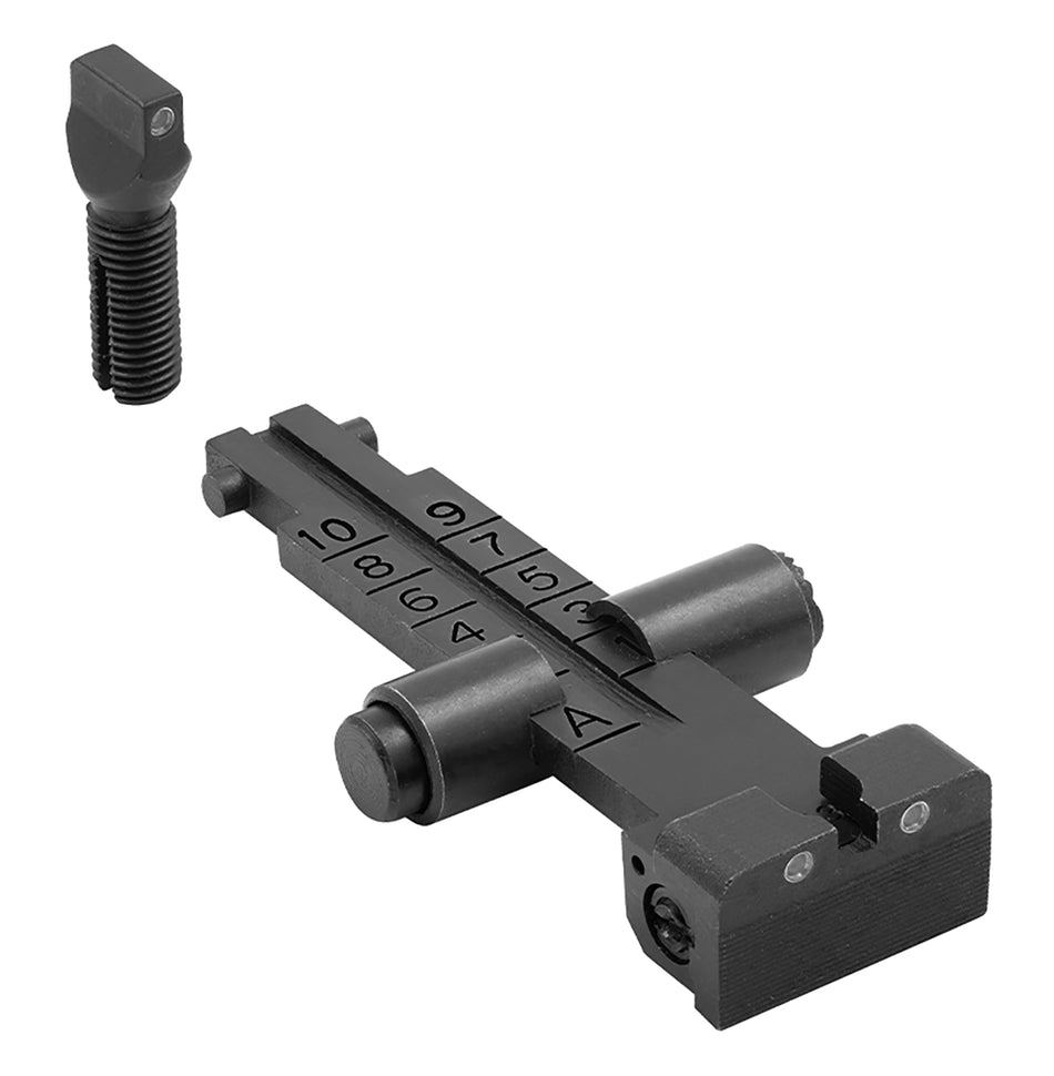 Meprolight Tru-Dot AK AKM Green Tritium Front and Rear Night Sight Set Black 3-Dot Self-Illuminated