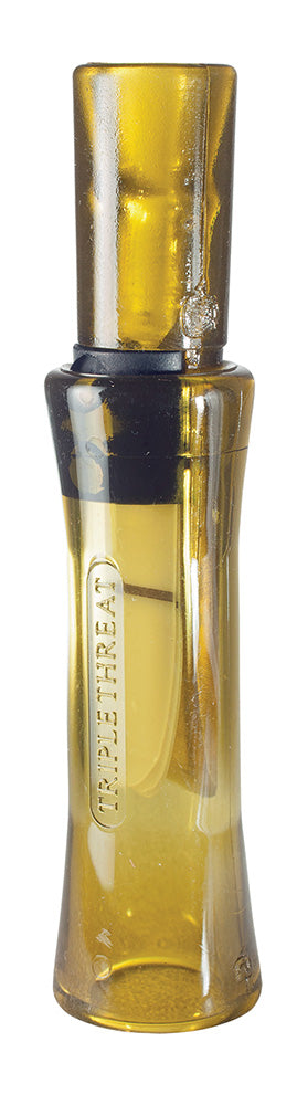 Duck Commander DC2011 Triple Threat Yellow Polycarbonate Triple Reed Mallard Call