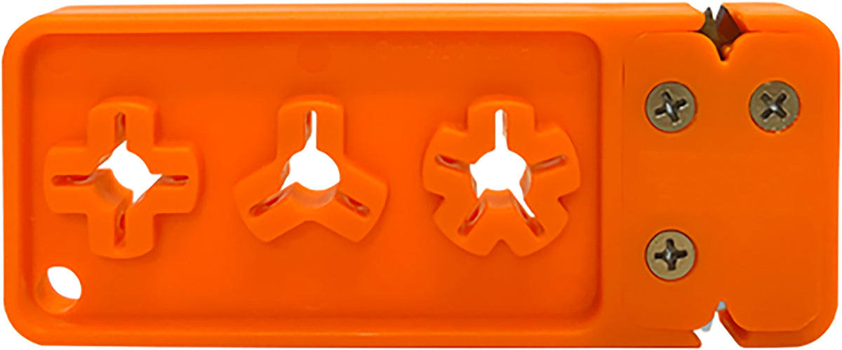 AccuSharp 013C Broadhead Sharpener with Multi-Blade Wrench, Orange, Tungsten Carbide