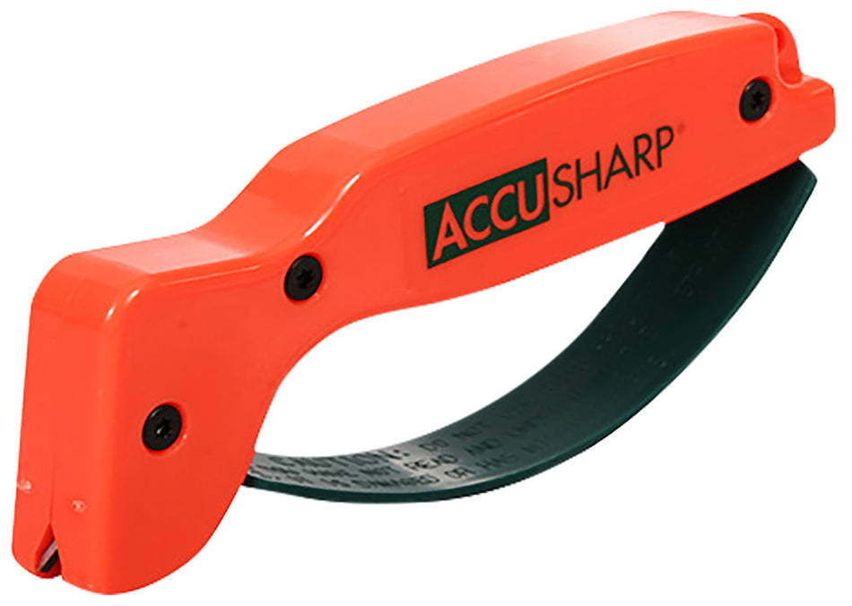 AccuSharp 014C Orange Hand Held Carbide Sharpener for Knives, Axes and Machetes