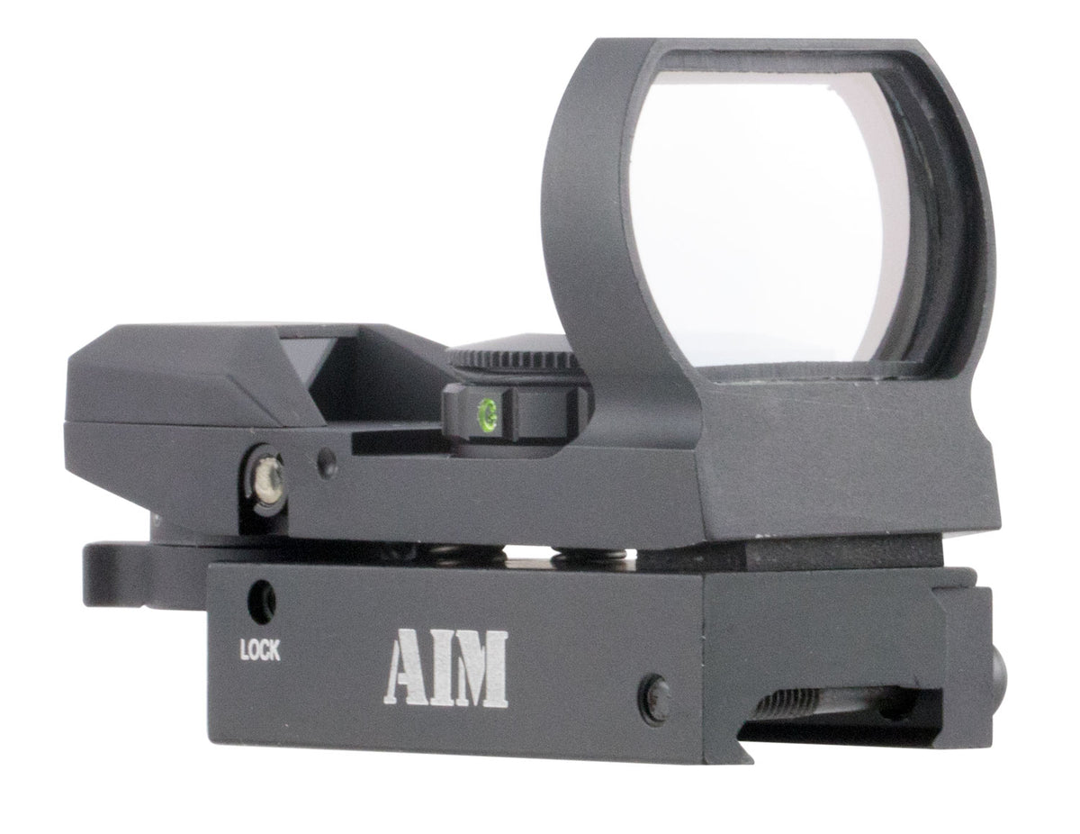 Aim Sports RT4WF1 Red/Green Multi-Reticle Warfare Edition Reflex Sight 1x 24x34mm Matte Black
