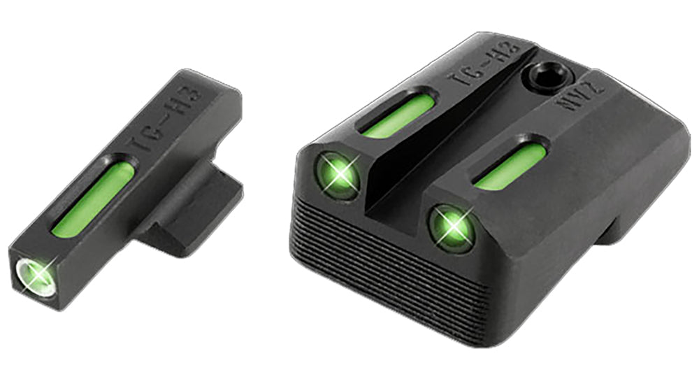 TruGlo TFX Green Tritium White Outline Sight Set TG13NV1A for 1911