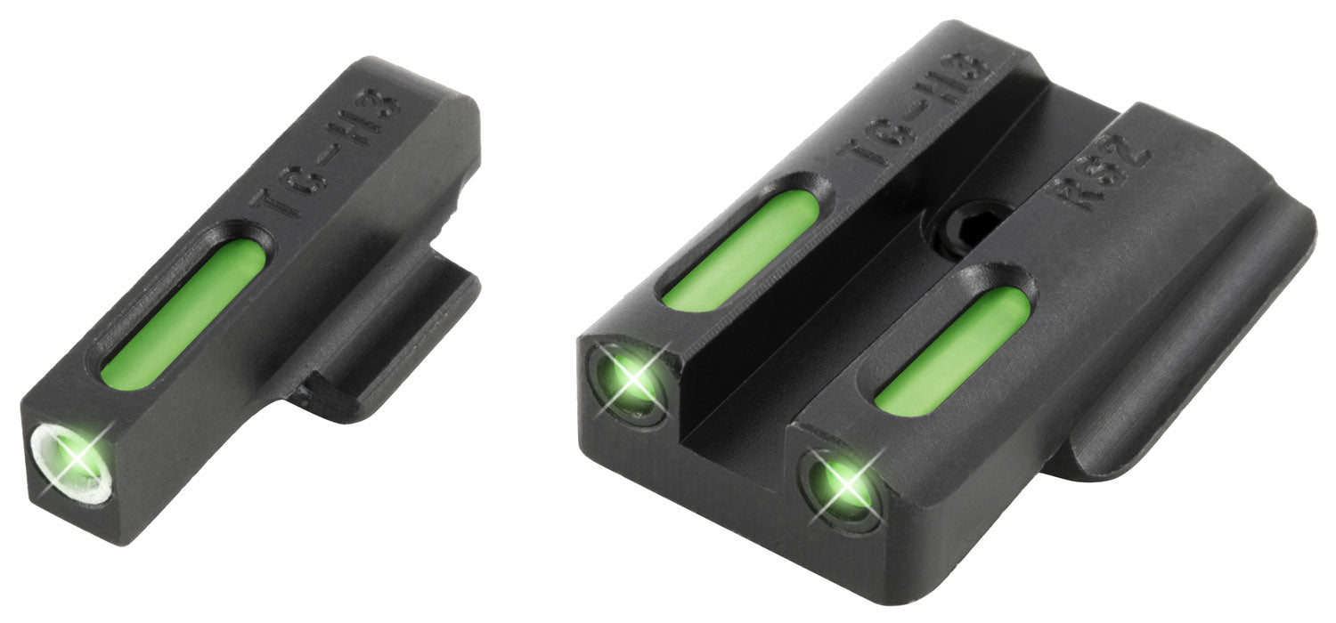 TruGlo TFX Green Tritium White Outline Iron Sight Set TG13RS2A