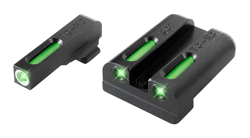 TruGlo TFX Green Tritium White Outline Sight Set TG13SG1A Black