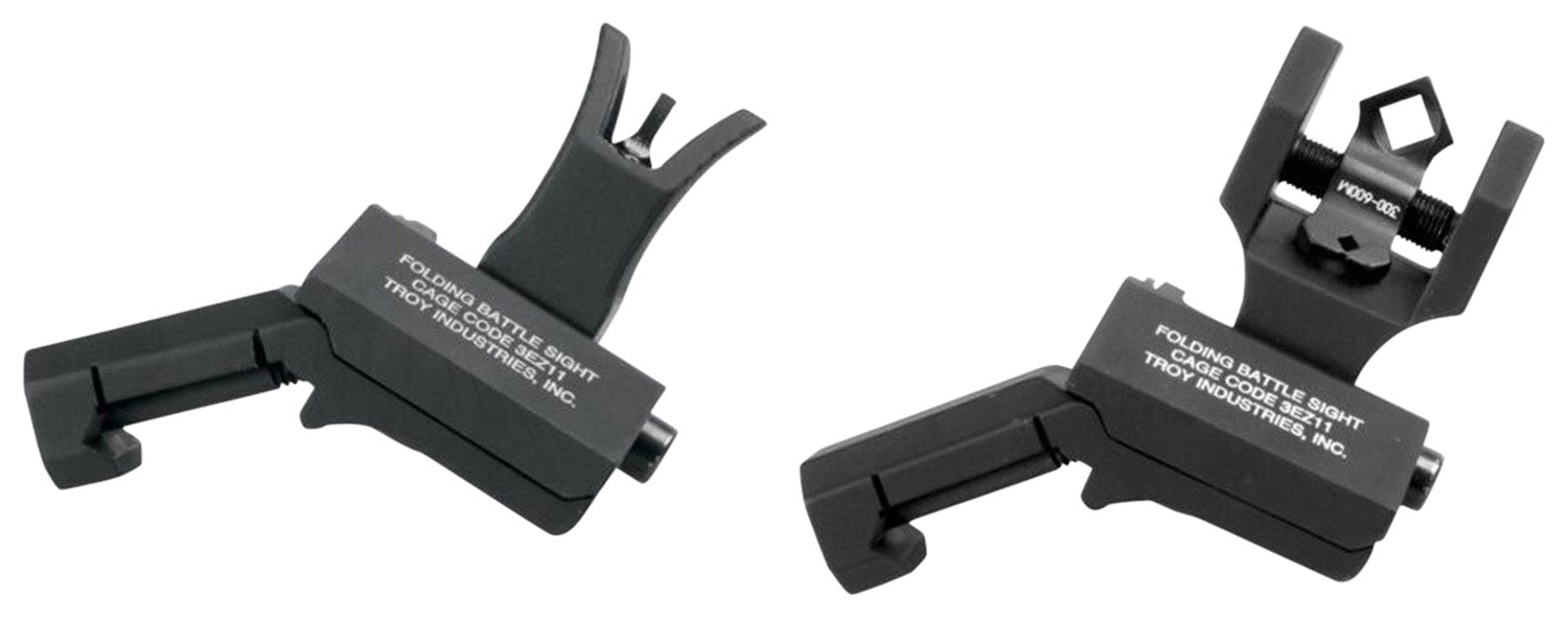 Troy Ind 45 Degree Folding BattleSight M4 Front and Diopter Rear Black Anodized Finish